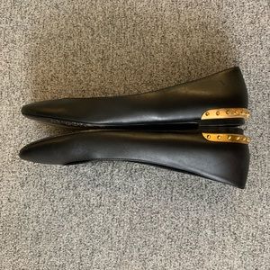 Alexander McQueen Black Leather Flats - Size 39